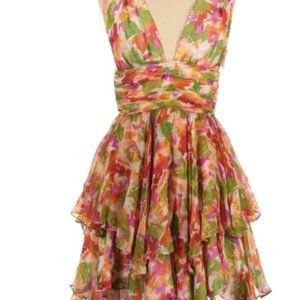 Caroline Constas Paros Floral Cocktail Dress